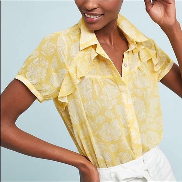 Anthropologie Tops - NWOT Anthropologie Coastal Printed Button Down